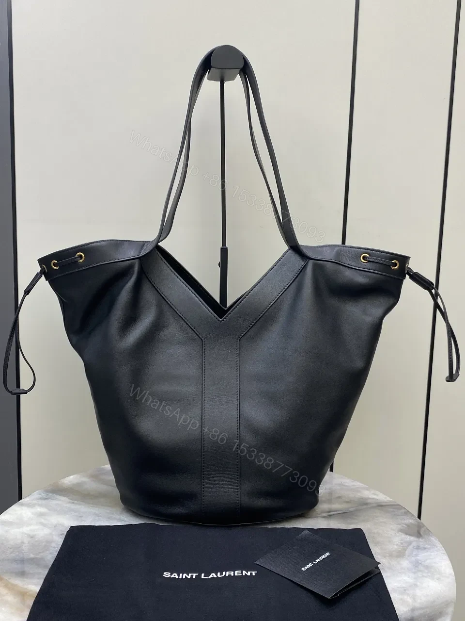 View 7 of V-Neck Bold Tote: Sculpted Leather, Everyday Luxury
