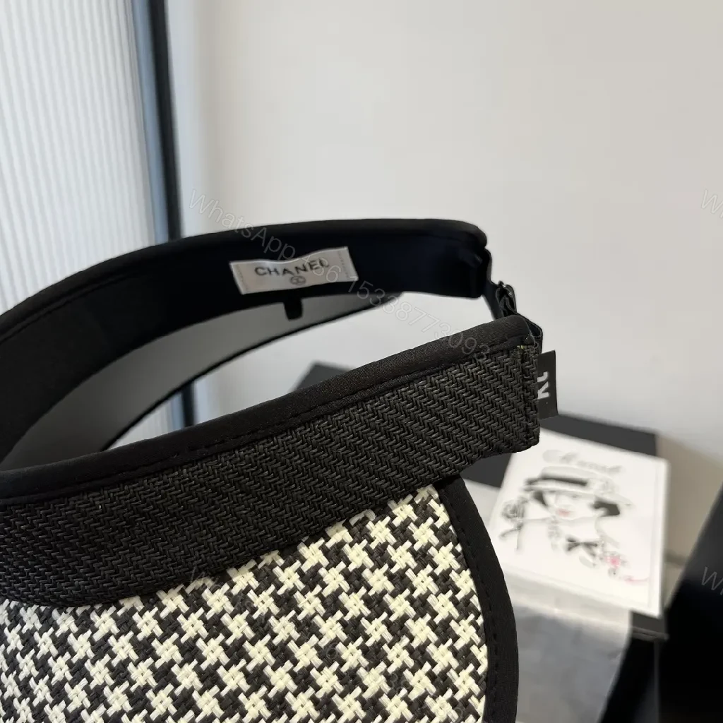 View 5 of Textured Visor Cap with Interlock Detail - Luxe Accessory