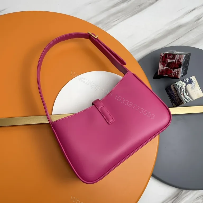 View 8 of Magenta Leatherette Saddlebag: Luxe, Compact, Allâ€‘Day Versatility