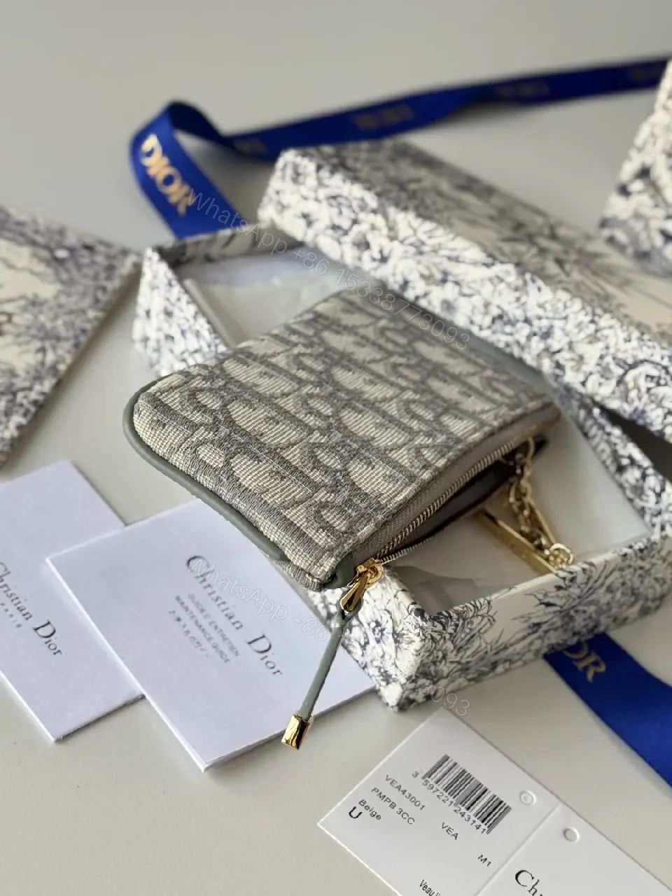 View 9 of Chic Monogram Wallet Set with Travel Pouch