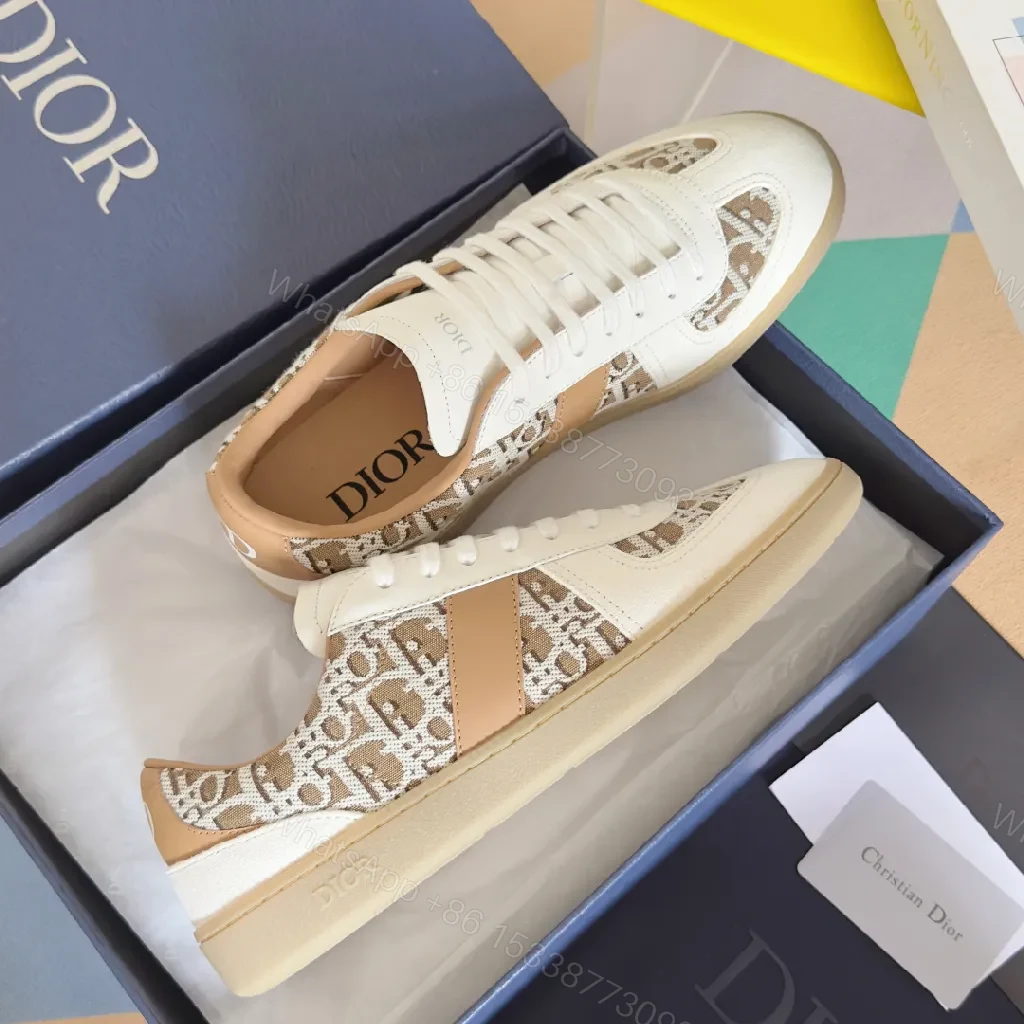 View 3 of Monogram Patterned Low-Top Trainers: Luxe Everyday Sneakers