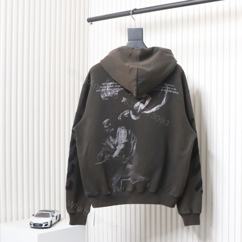 View 6 of Off-white Washed old man print hoodie