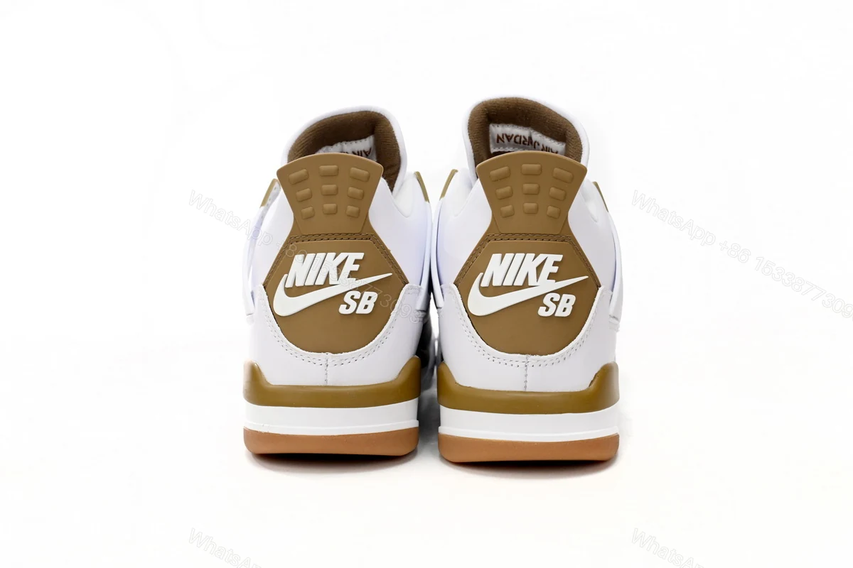 View 3 of Nike SB x Air Jordan 4 White Brown DR5415-120 (Top Quality)