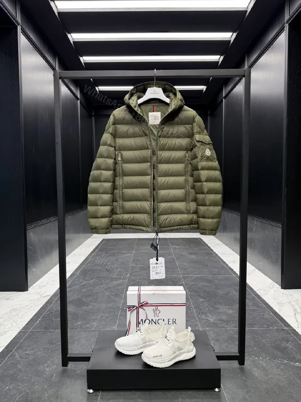 View 3 of Olive Puffer Jacket: Technical Warmth, Luxe Details, Outdoor-Urban