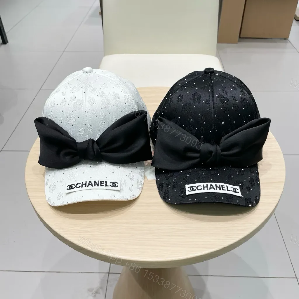 View 5 of Embellished Cap with Silk Bow – Lightweight Luxe Cap