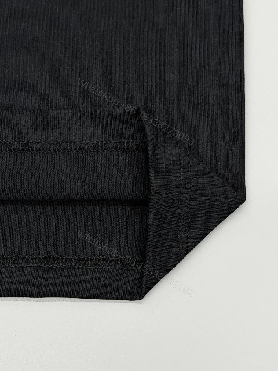 View 6 of Black Cotton Blend Tee with Prada Milano Graphic Embellishment