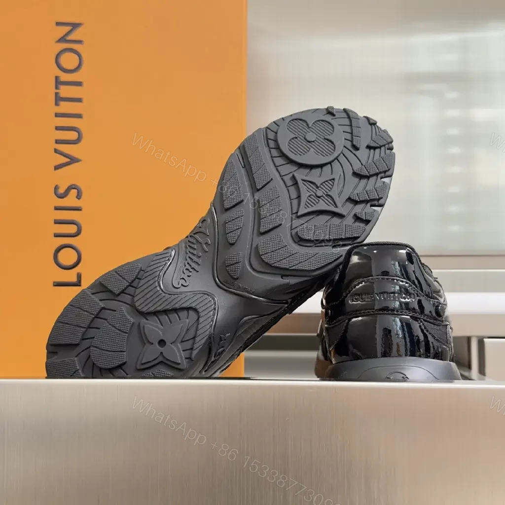 View 4 of Black Patent & Matte Textured High-Tops: Everyday Luxury Sneaker