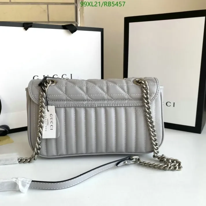View 7 of Elegant Gucci Replica GG Marmont Leather Shoulder Bag RB5457