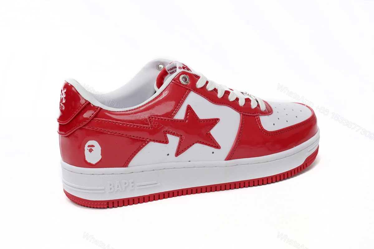 View 8 of Cheap Fake BapeSta Low Red And White Mirror Surface 1170 191 022