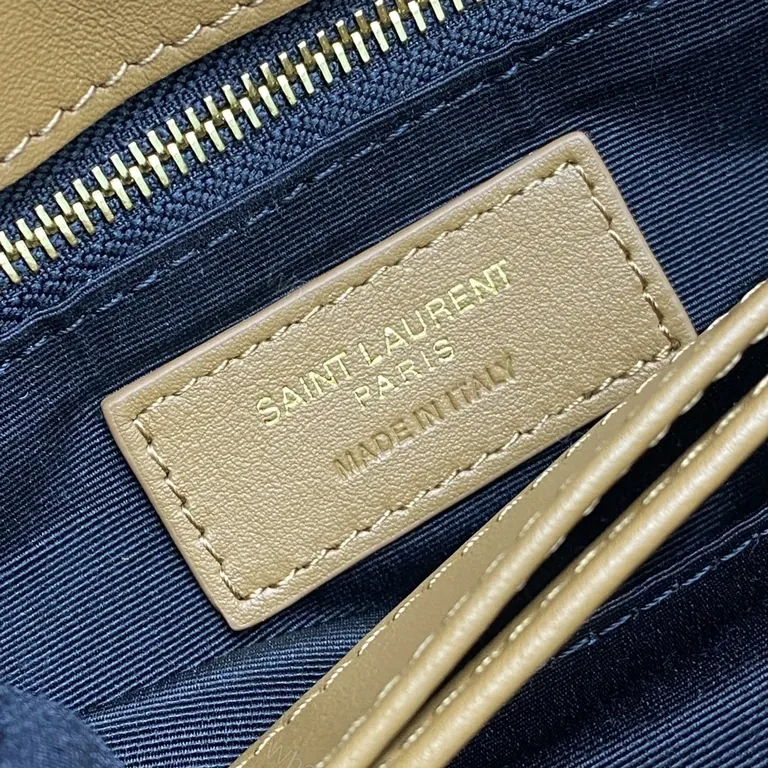 View 4 of Signature Suede Crossbody: Chevron + YSL Hardware Bag