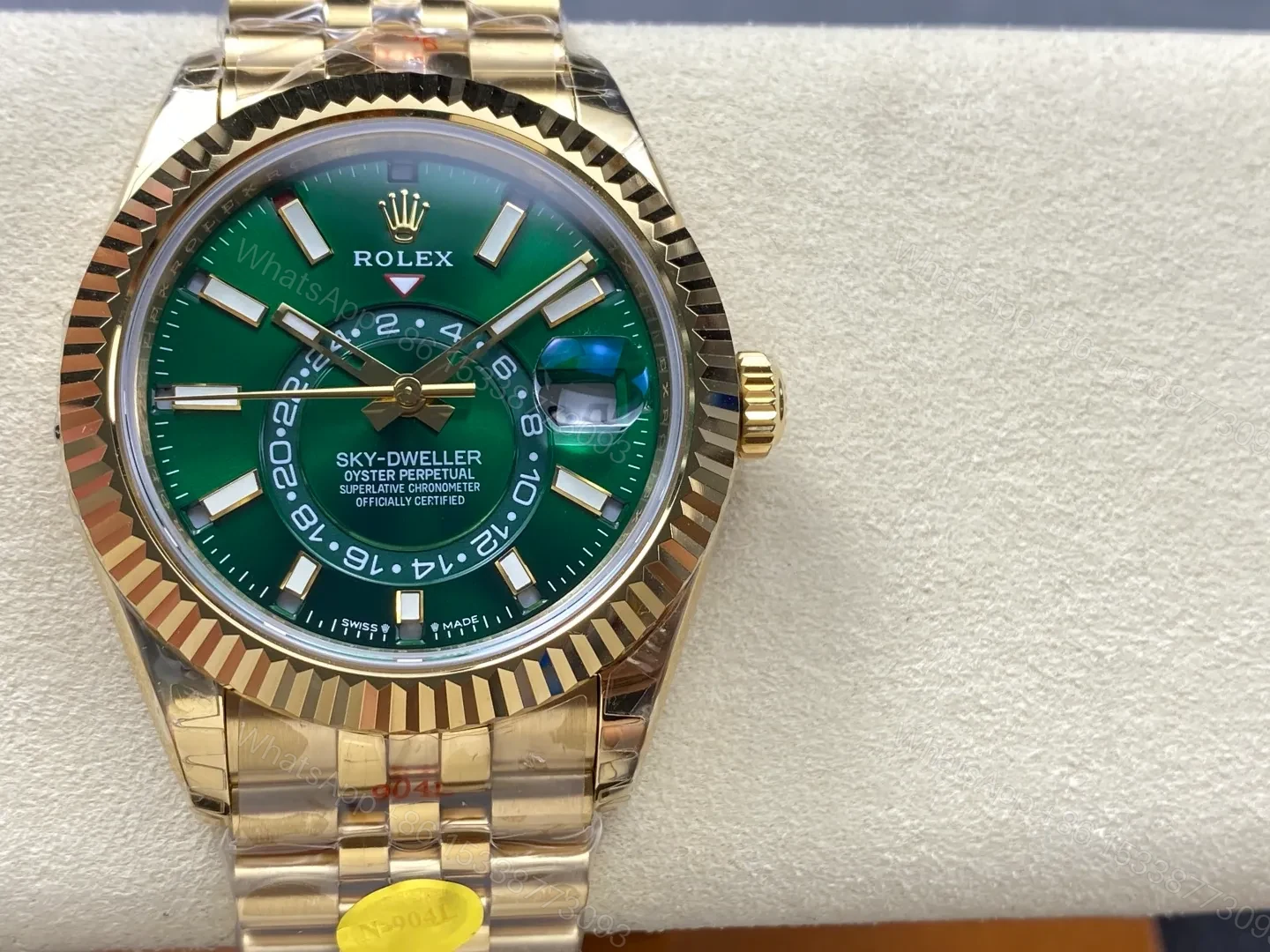 View 2 of Rolex Sky-Dweller Green Dial 336938 (Jubilee)