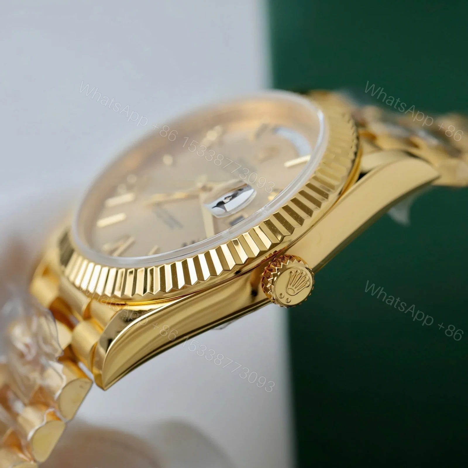 View 8 of Superclone Rolex Day-Date Roman Champagne Dial 228238 40 mm