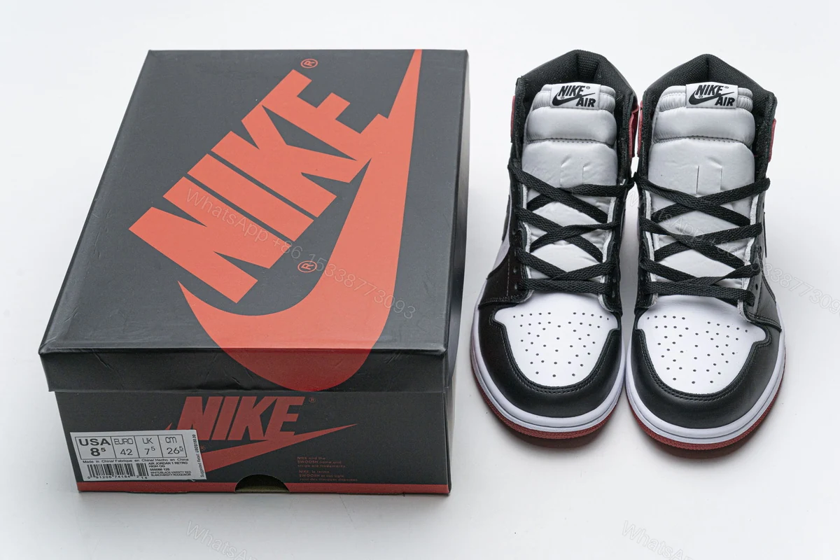 View 3 of Air Jordan 1 Retro Black Toe (2016) 555088-125