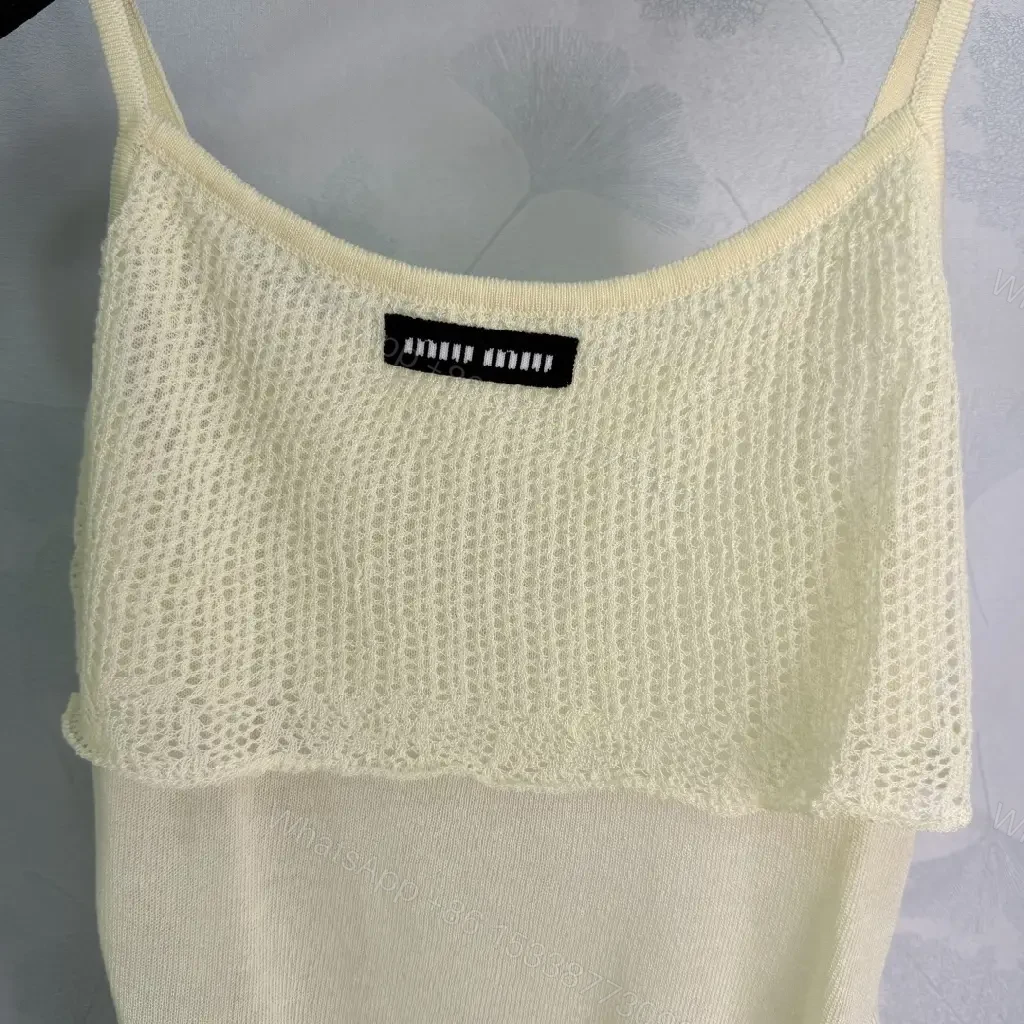 View 2 of Cream Knit Crop Cardigan & Camisole Set - Two-Piece White