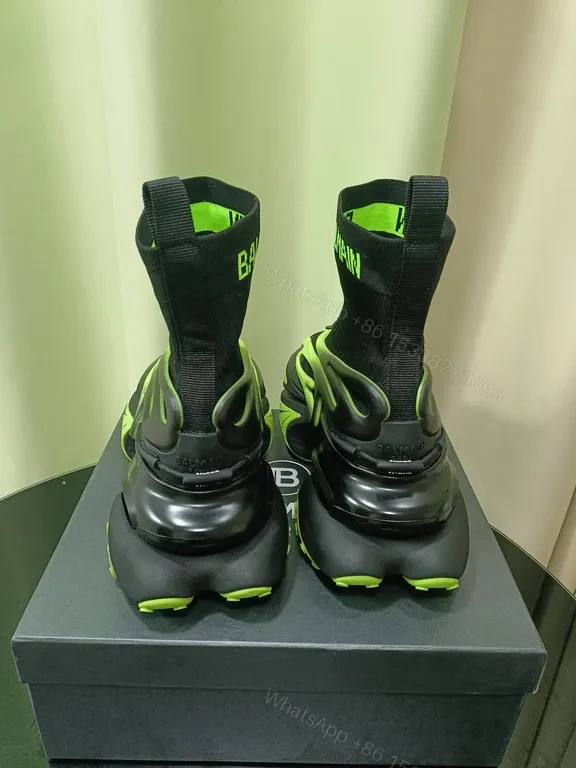View 8 of Neon Balmain Sock Sneaker: Sculpted City-Edge Comfort