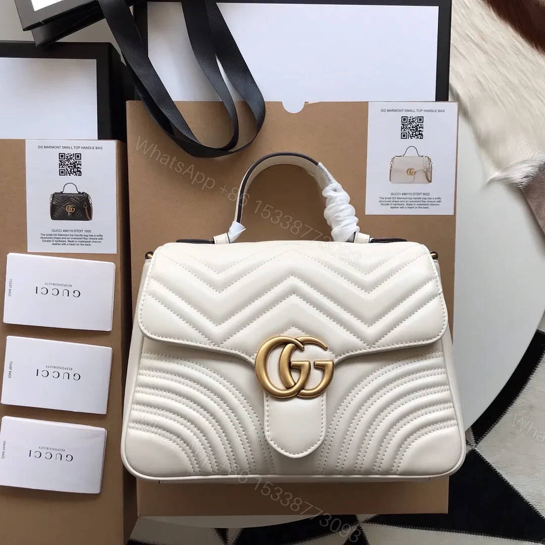 View 2 of GG Marmont Small Top Handle Bag