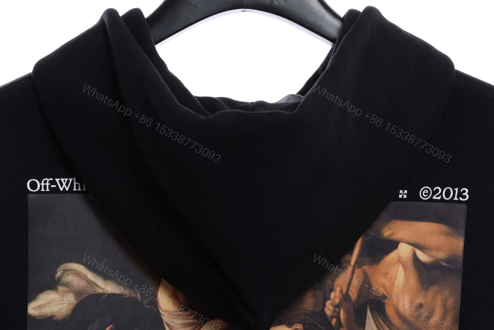 View 2 of Off-White Vintage Classical Religious Oil Painting Hoodie