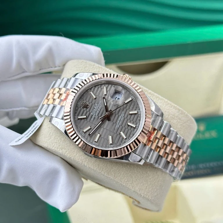 View 5 of Datejust 126331 41mm Gold Wrapped Gray Fluted Dial Super Clone