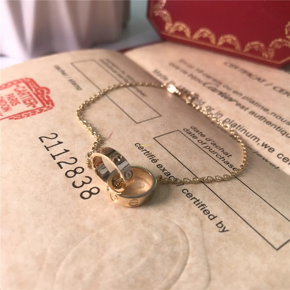 View 2 of Inspired Cartier Love Link Bracelet Yellow Gold B6027100