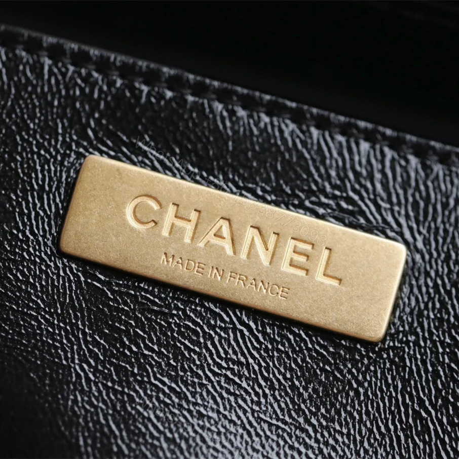 View 8 of 高仿Chanel*24A系列AS4958拋光小羊皮單肩包黑色免檢版