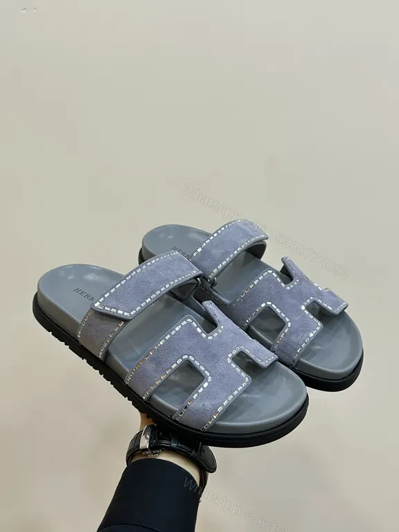 View 6 of Chic Leather Sandals: H-Accent Straps, All-Day Comfort