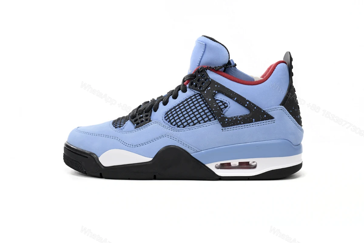 View 11 of Travis Scott Cactus Jack x Air Jordan 4 Retro “Houston Oilers” 308497-406 (Top Quality)