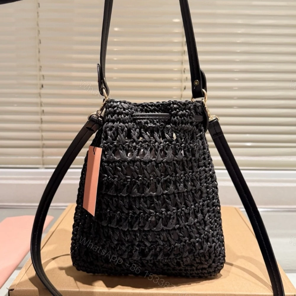 View 6 of MIUMIU WOVEN FABRIC MINI BAG BLACK 22CM