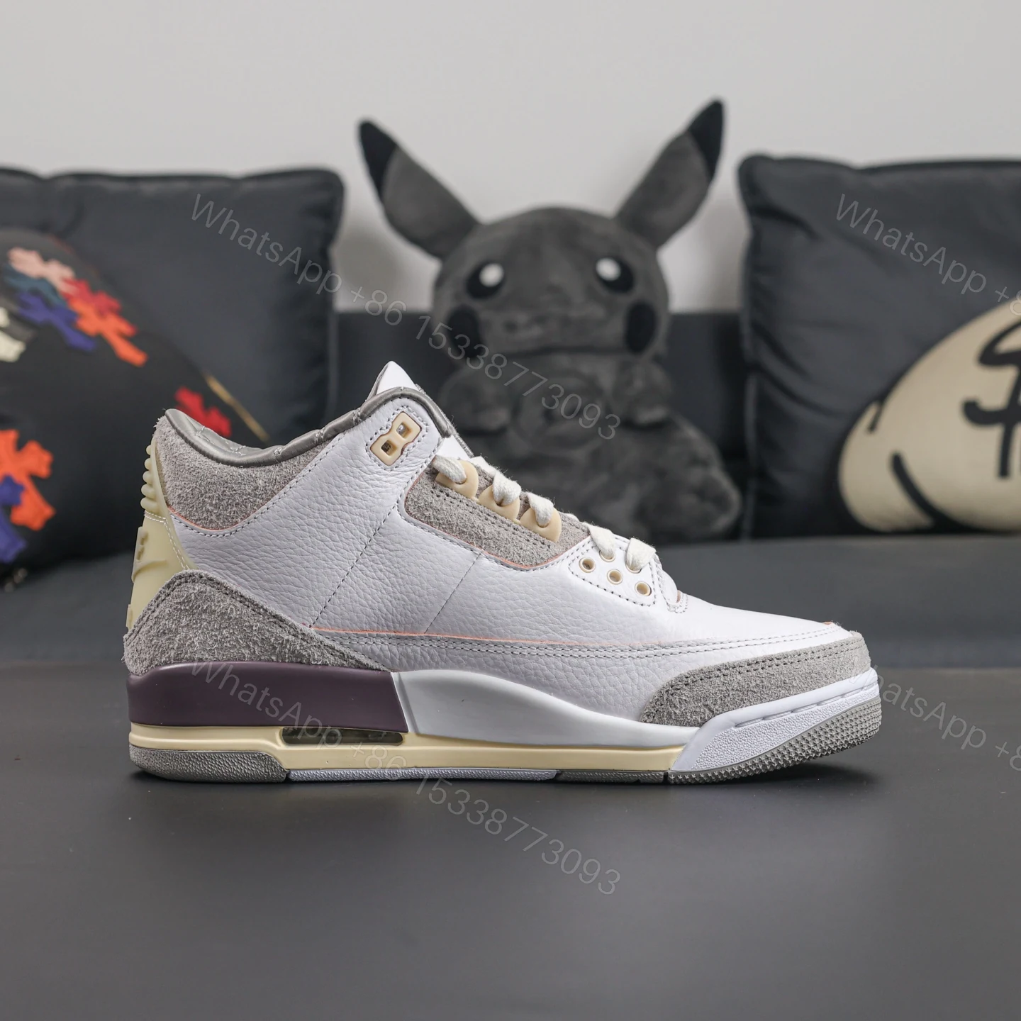 View 2 of A MA MANIÉRE x AIR JORDAN 3 RETRO “Medium Grey” Reps