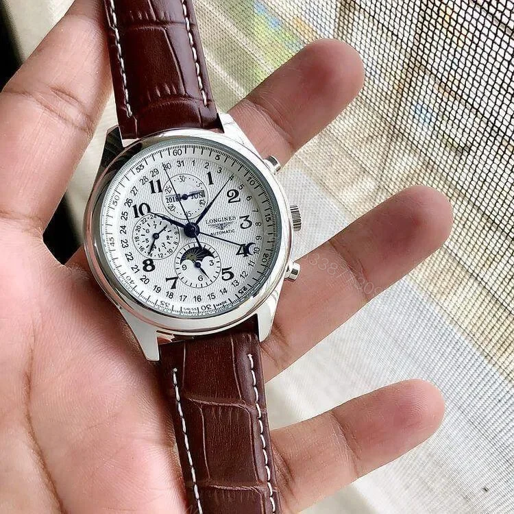 Longines Master Moon Phase 42mm Silver Dial Automatic — view 1