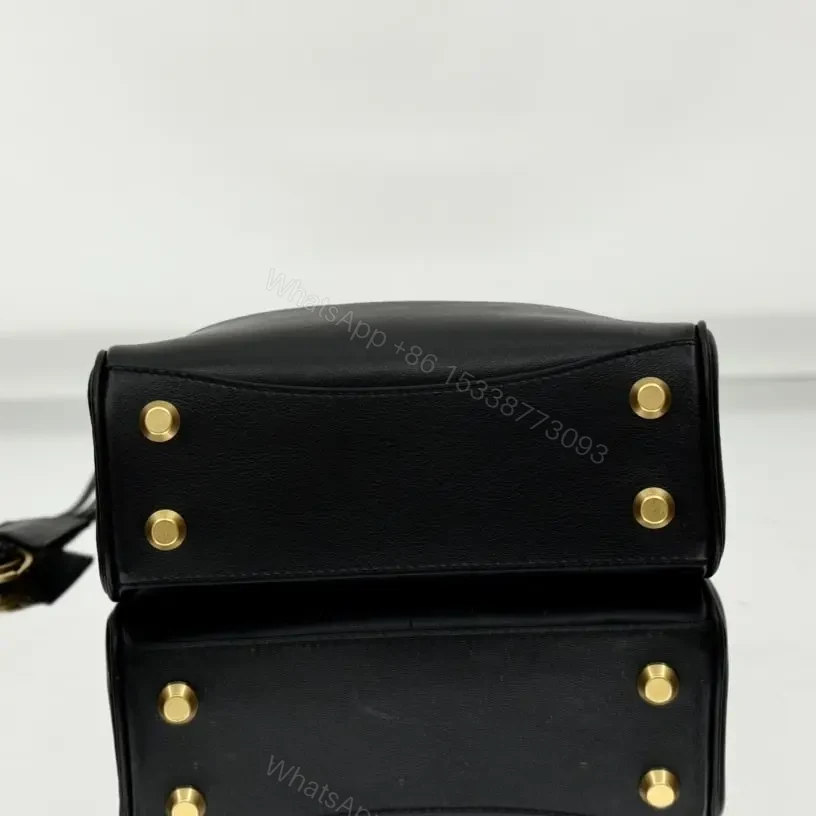View 4 of 高仿Balenciaga*Rodeo系列V21000小牛皮手袋黑金Mini免檢版