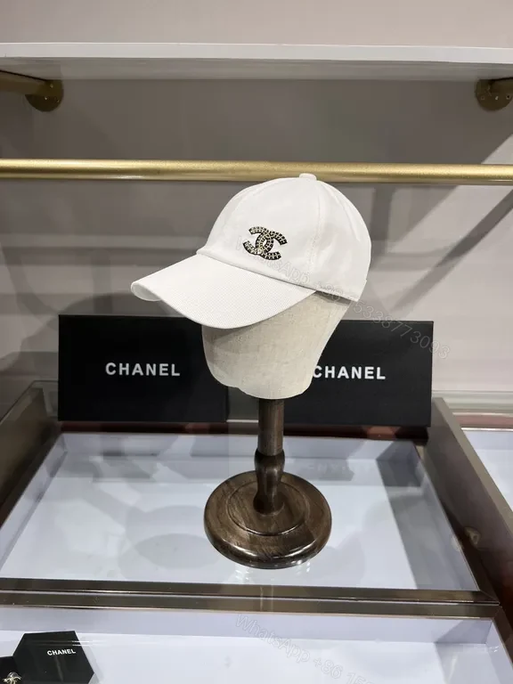 View 3 of Minimalist Chanel-Inspired Cap: White/Charcoal, Casual Luxe