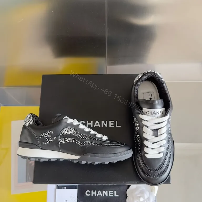 View 9 of Black Leather + Chanel-Inspired + Streetwear + Comfort-Driven Detailing + Sneakers