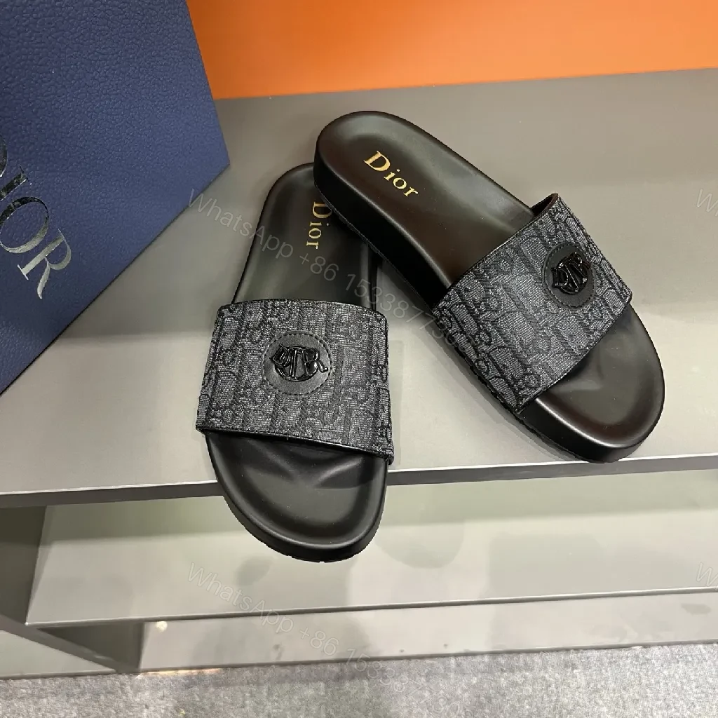 View 6 of Monogram Texture Black Slide: Everyday Luxury Footwear