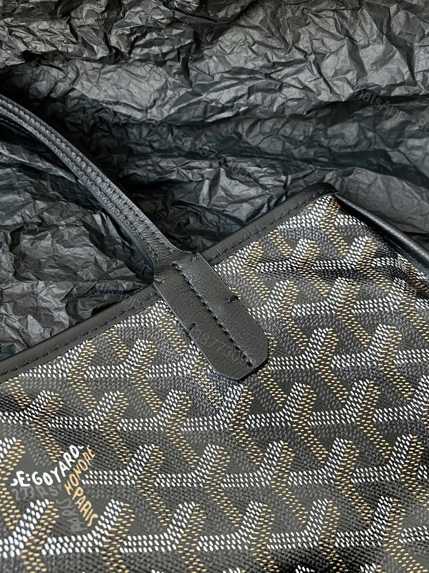 View 4 of GOYARD Goyardine Reversible Mini Anjou Black 1661918