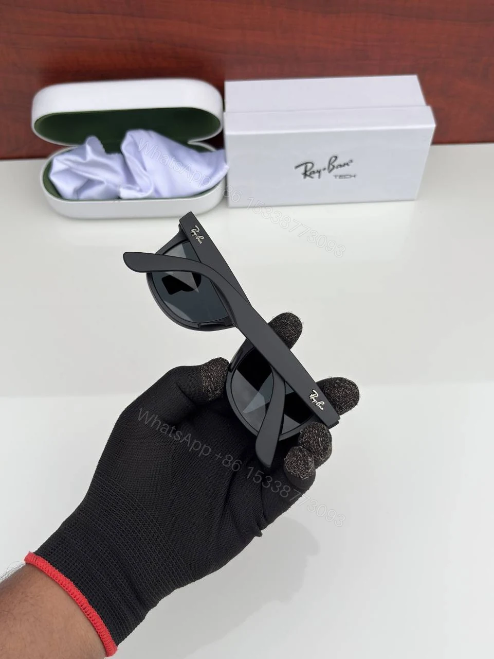 View 3 of First Copy Ray-Ban 2140 Matte Black Sunglasses Premium Glass Quality UV Protected