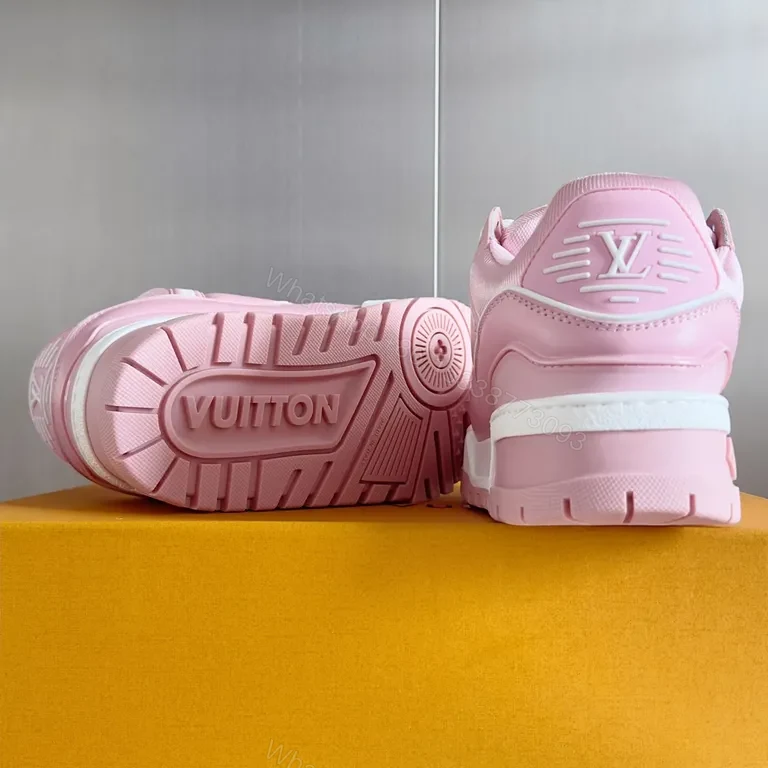 View 5 of Pink Luxe Louis-Inspired Sneaker: Sculpted Comfort, High-Top