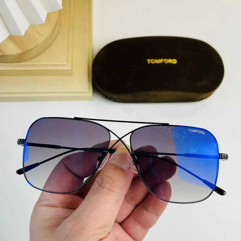 View 5 of Gradient-Tone Gold Sunglasses â€” Tom Ford Designer eyewear