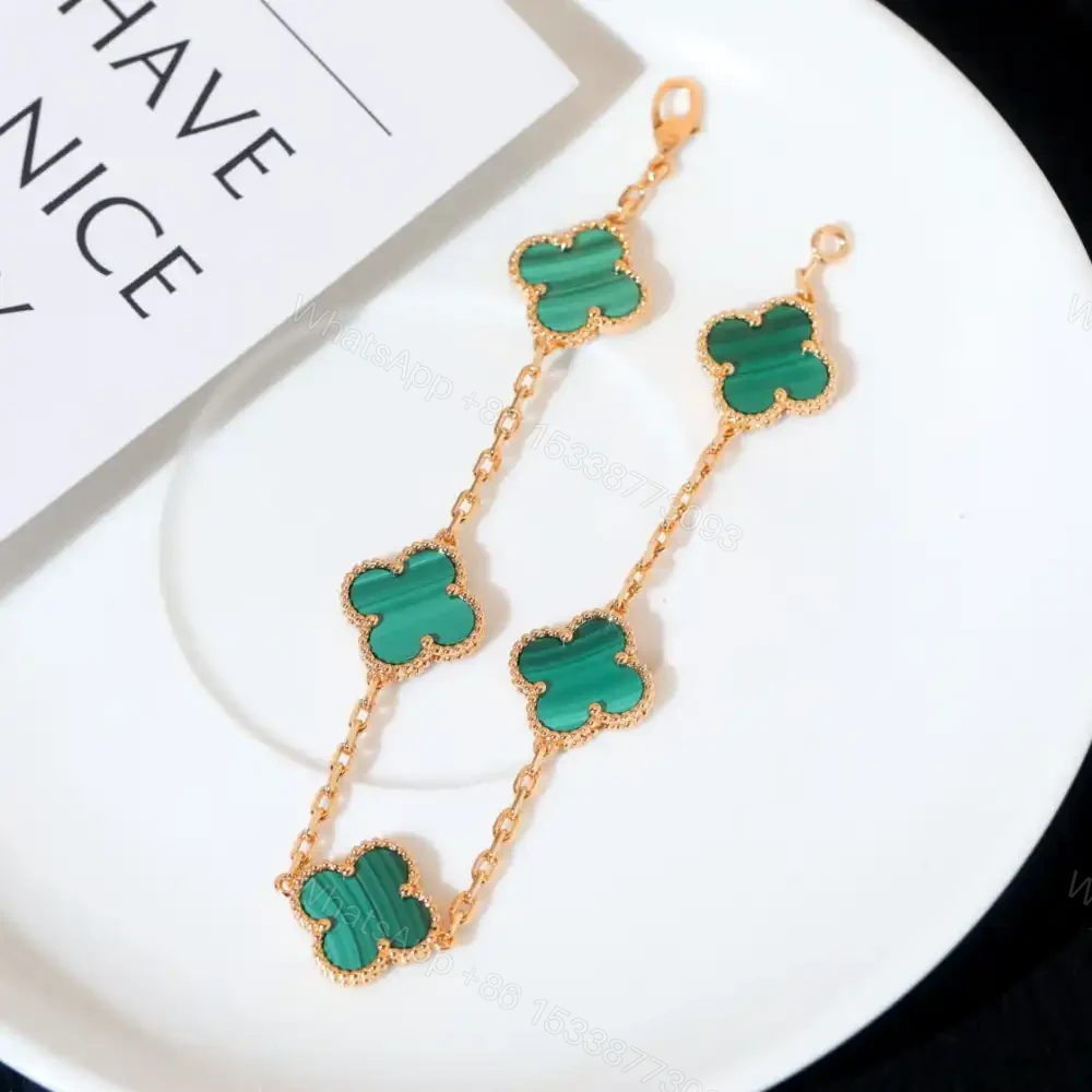 View 4 of 高仿首飾VanCleef&Arpels*RL80900孔雀石黃金手鏈