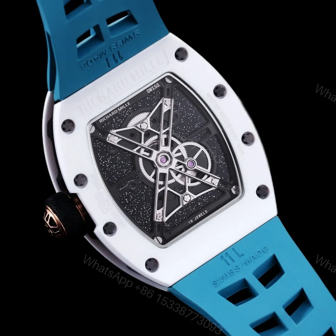 View 6 of Richard Mille RM52-05 Pharrell Williams Mars Mission Watch White Case Blue Strap Premium Edition RM-RM52-05-PW-WHT-BLU-01
