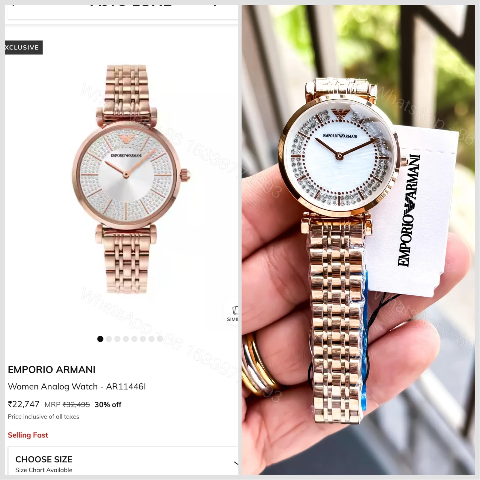 View 2 of Emporio Armani Rose Gold Elegance (32mm)