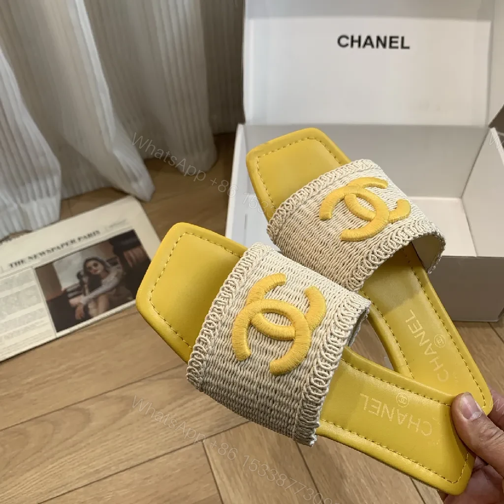 View 6 of Yellow Strap Textured Slide – Designer-Inspired Comfort Slide