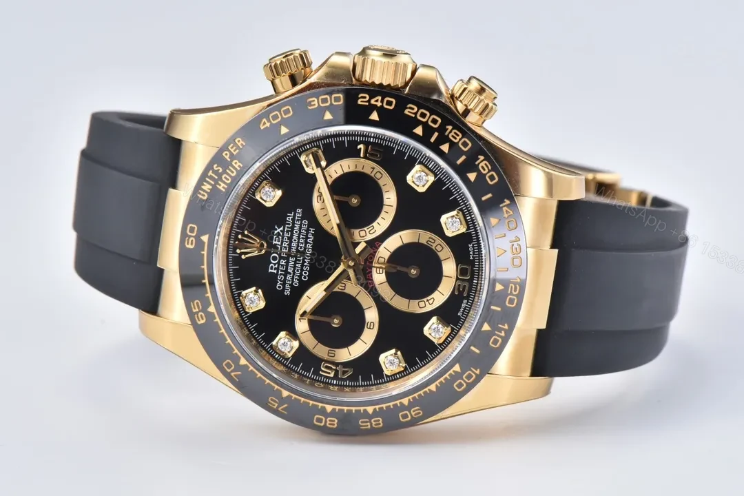 View 6 of GS Factory Clean Factory Clean Rolex Daytona Gold Black Enamel Watch