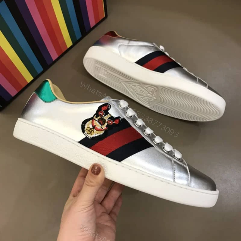 View 5 of GUCCI METALLIC ACE EMBROIDERED SNEAKER – GC29