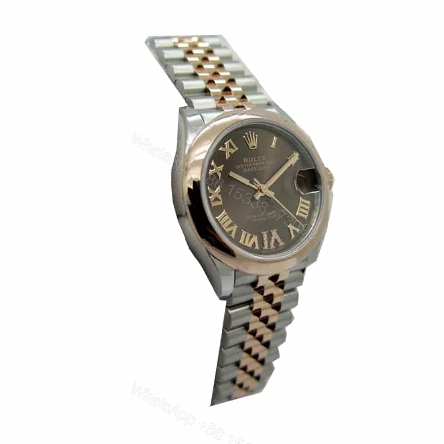 View 2 of Rolex Datejust 31 278341RBR Super Clone : Everose Diamond Bezel Chocolate Dial 31mm
