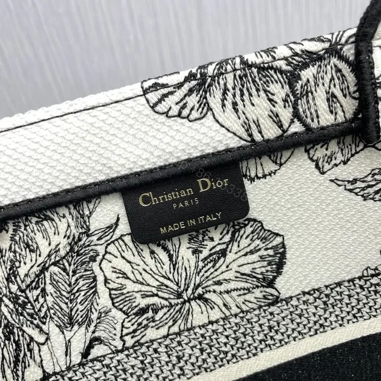 View 4 of Monochrome Floral Dior Tote: Bold Everyday Luxury Bag