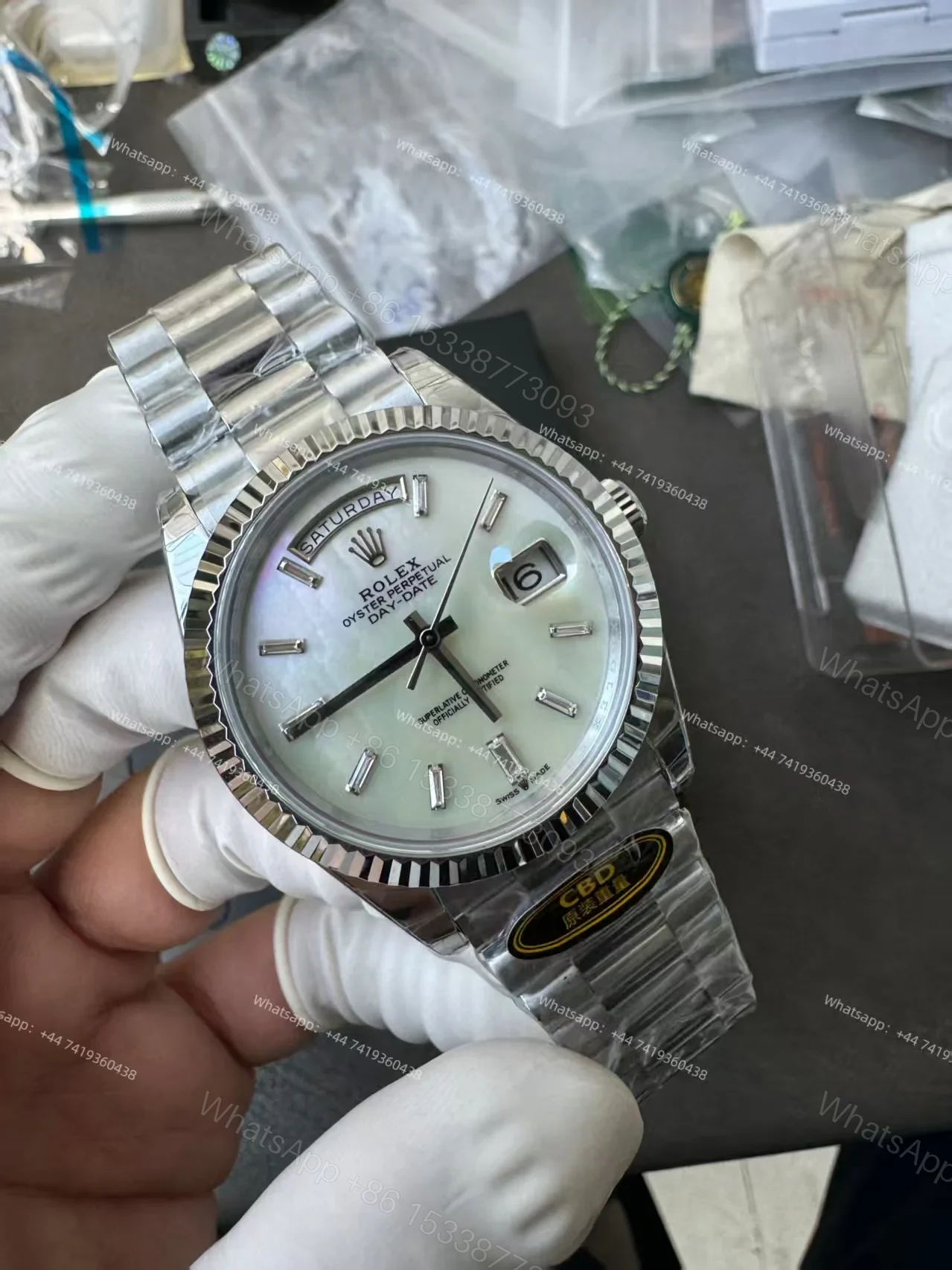 View 11 of Rolex Day-Date M228239-0078 1:1 Replica White Dial 40MM 3255 Movement Presidential Bracelet Super Clone Watch