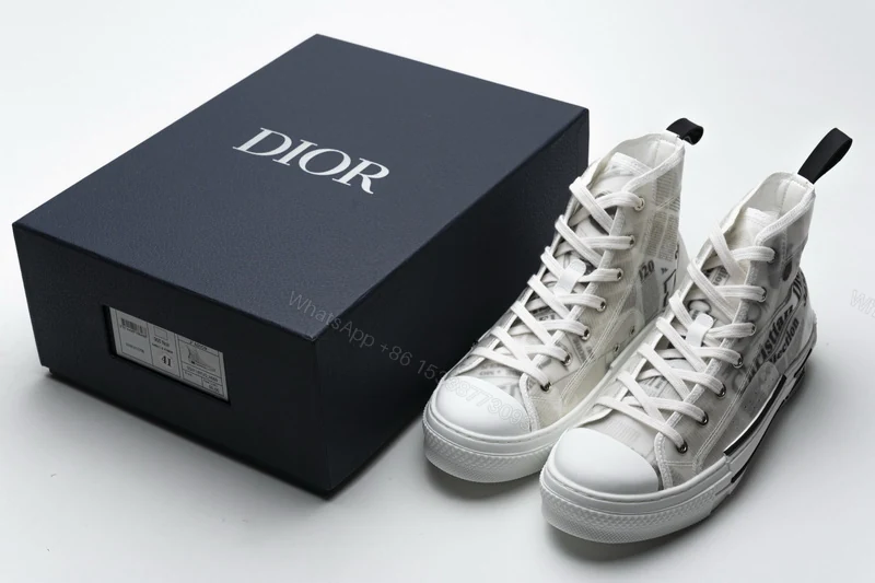 Dior B23 Oblique Transparency High H565 White Black — view 2