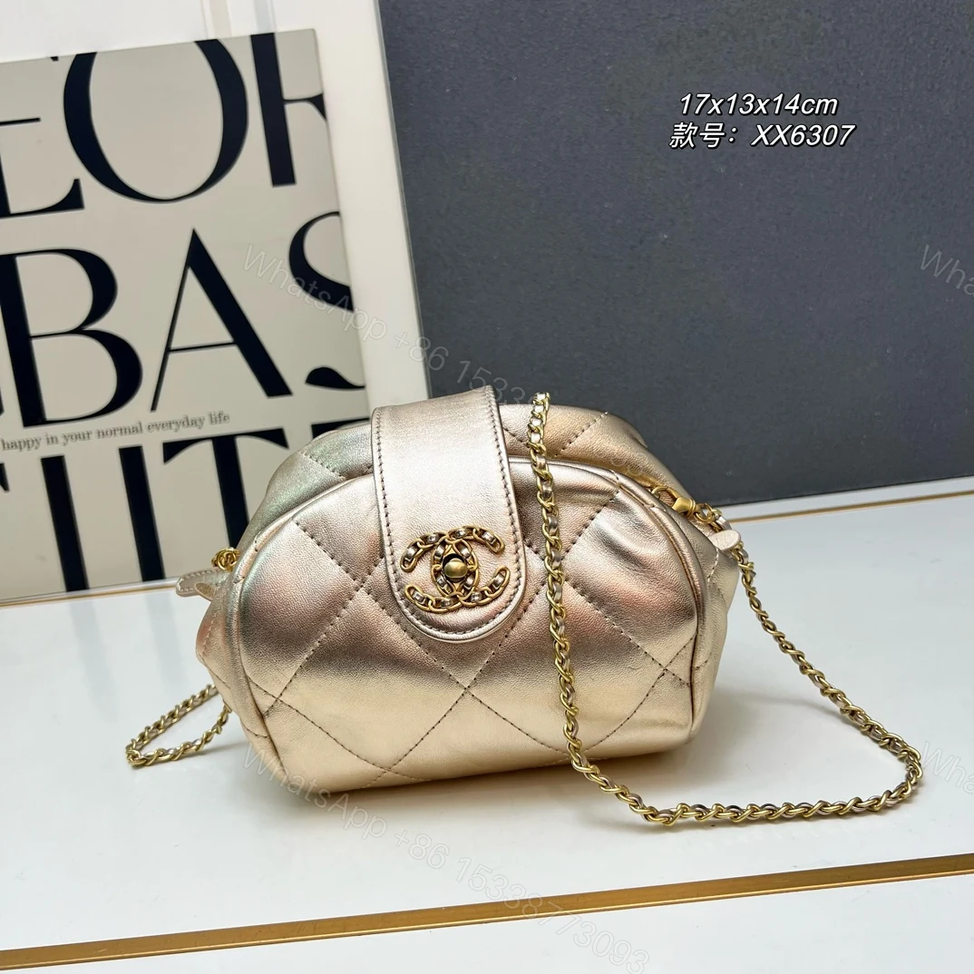 CHANEL高仿金色女包 貝殼型鍊條設計 亮眼百搭款 — view 1