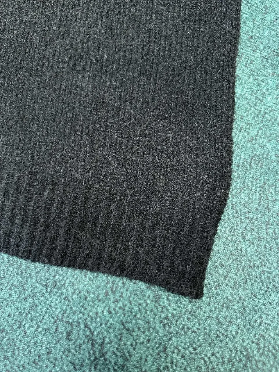 View 4 of Charcoal Knit Crewneck — Luxe Texture, Subtle Crest, Premium Comfort