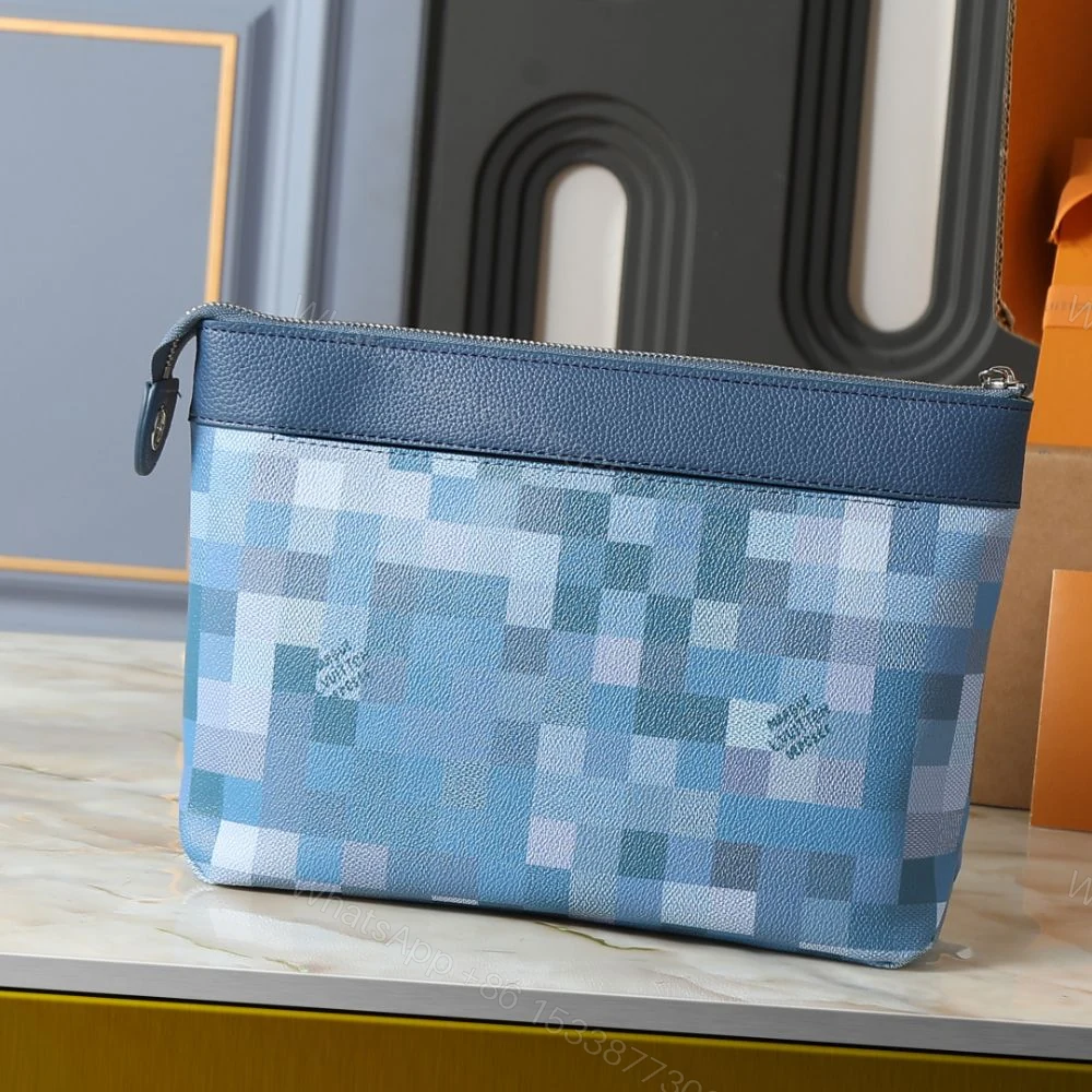 View 3 of Louis Vuitton Pochette Voyage Souple Blue 30Cm M28846